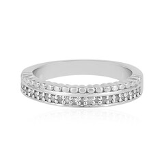Bague en argent et Diamant PK (J)