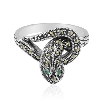 Bague en argent et Emeraude