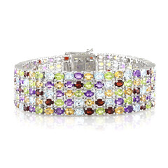 Bracelet en argent et Améthyste de Zambie