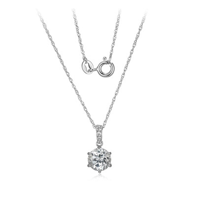 Collier en argent et Topaze blanche