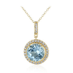 Collier en argent et Topaze bleu ciel