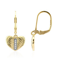 Boucles d'oreilles en argent et Diamant SI1 (G)