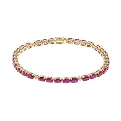 Bracelet en or et Rubis AAA du Mozambique