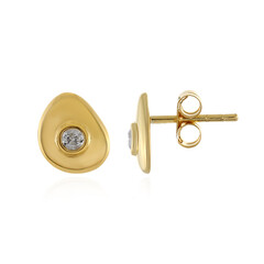 Boucles d'oreilles en argent et Diamant I4 (J)