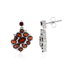 Boucles d'oreilles en argent et Grenat du Mozambique