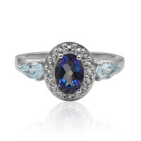 Bague en argent et Topaze bleue Mystique