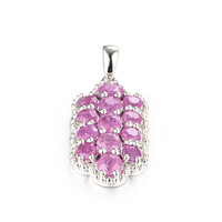 Pendentif en argent et Rubis du Mozambique
