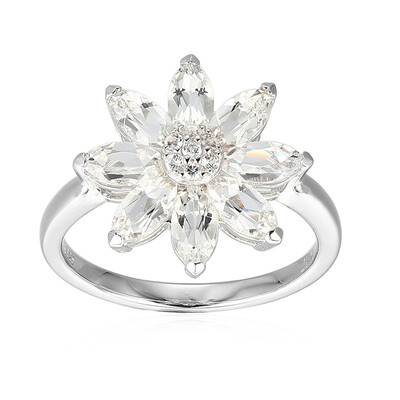 Bague en argent et Topaze blanche