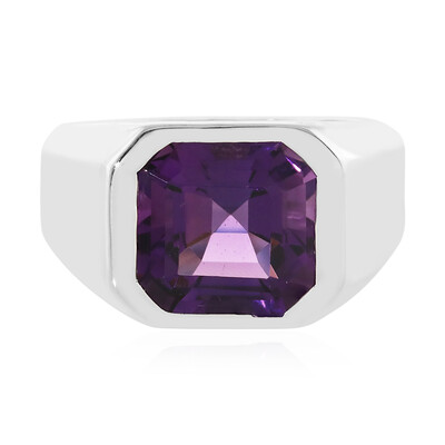 Bague pour homme en argent et Améthyste
