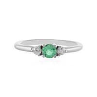 Bague en argent et Emeraude d'Ethiopie