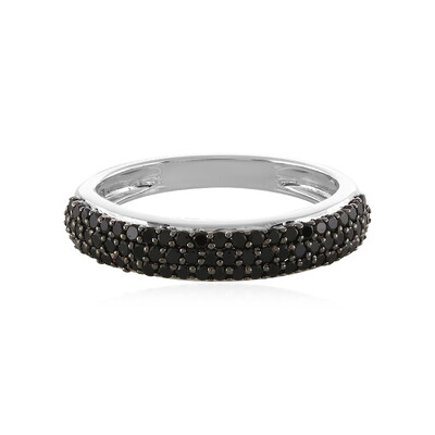 Bague en argent et Spinelle noir