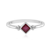 Bague en argent et Rubis de Madagascar