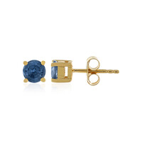 Boucles d'oreilles en argent et Saphir bleu