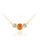 Collier en or et Saphir orange de Ban Ka Cha