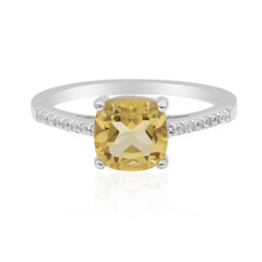 Bague en argent et Citrine