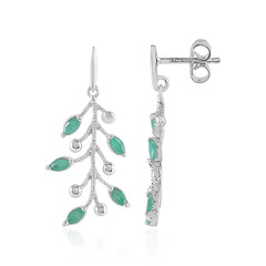 Boucles d'oreilles en argent et Emeraude de Socoto