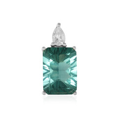Pendentif en argent et Fluorite verte