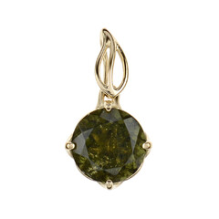 Pendentif en or et Moldavite
