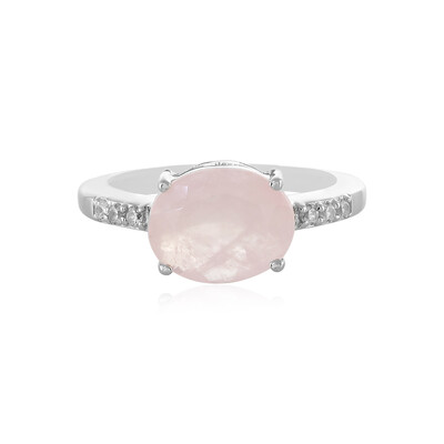 Bague en argent et Quartz rose