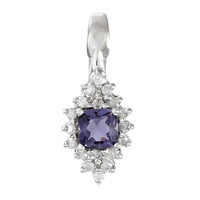 Pendentif en argent et Quartz Myrtille