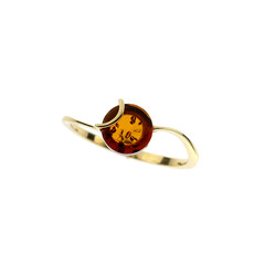 Bague en or et Ambre baltique