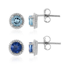 Boucles d'oreilles en argent et Fluorite à couleur changeante