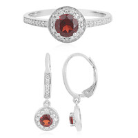 Bague en argent et Grenat du Mozambique