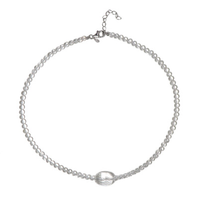 Collier en argent et Quartz blanc