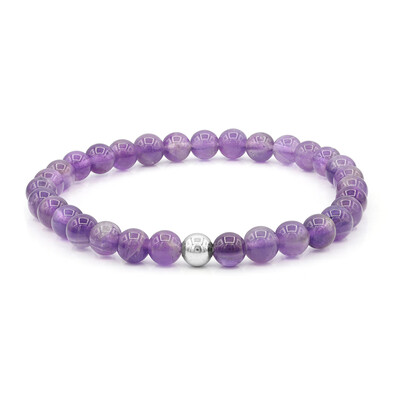 Bracelet en argent et Améthyste