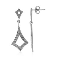 Boucles d'oreilles en argent et Diamant I2 (I)