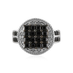 Bague en argent et Spinelle noir