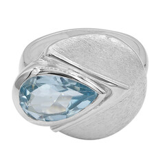 Bague en argent et Topaze bleu ciel