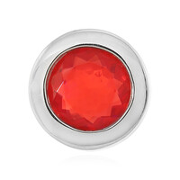 Pendentif en argent et Opale rouge d'Éthiopie