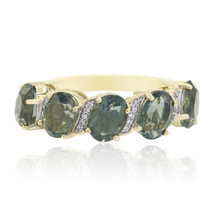 Bague en or et Opale de Feu bleue