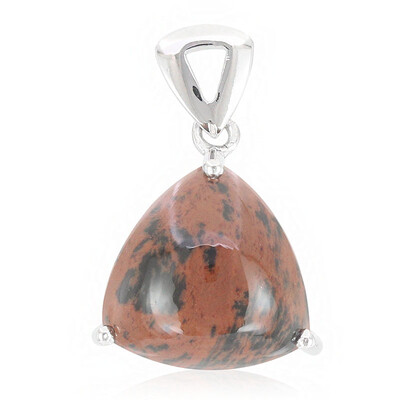 Pendentif en argent et Obsidienne acajou