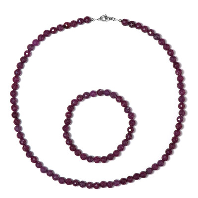 Parure en argent et Rubis de Madagascar