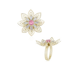 Bague en or et Saphir rose de Madagascar (Ornaments by de Melo)