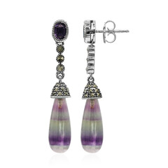 Boucles d'oreilles en argent et Fluorite (Annette classic)