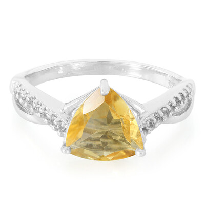 Bague en argent et Citrine