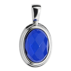 Pendentif en argent et Ambre bleue de Colombie