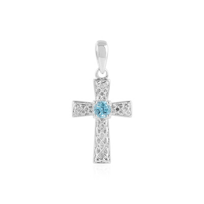 Pendentif en argent et Topaze bleu Suisse