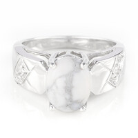 Bague en argent et Howlite