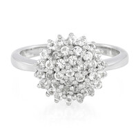 Bague en argent et Topaze blanche