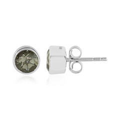 Boucles d'oreilles en argent et Améthyste verte