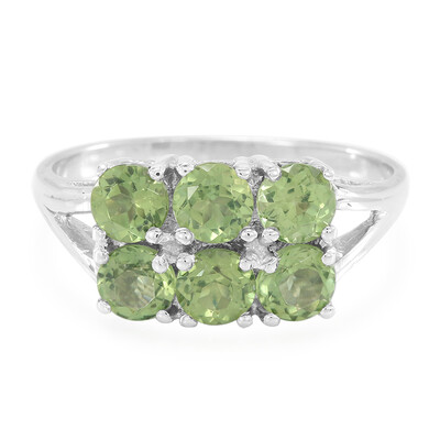 Bague en argent et Apatite de Russie