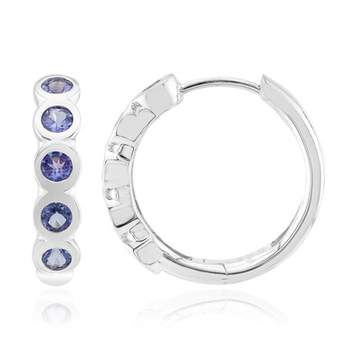 Boucles d'oreilles en argent et Tanzanite (Pallanova)