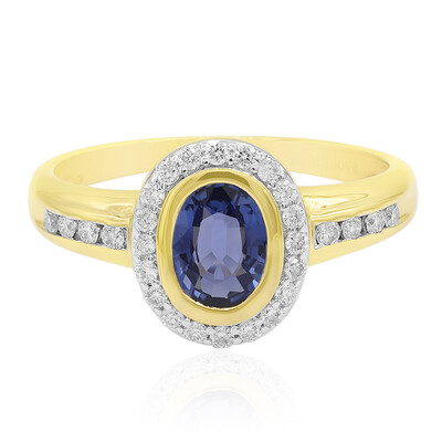 Bague en or et Saphir de Ceylan (Annette)