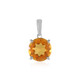 Pendentif en argent et Quartz mystique orange