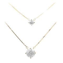 Collier en or et Zircon (de Melo)