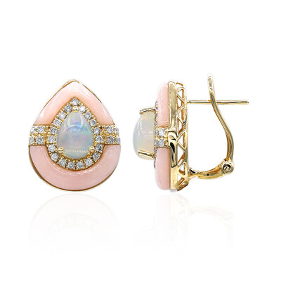 Boucles d'oreilles en or et Opale Welo AAA (CIRARI)